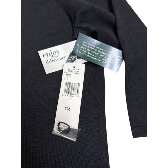 Ralph Lauren Silk Blend Knit 3/4 Sleeve Top 1X Black Classic NWT MSRP $119 - Picture 5 of 5